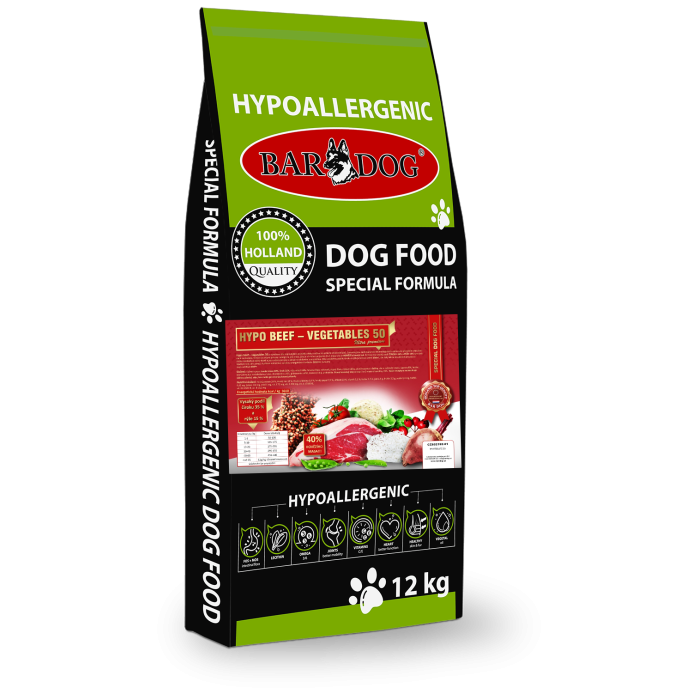 Hypoalergenní granule Bardog Hypo Beef Vegetables 50 24/13