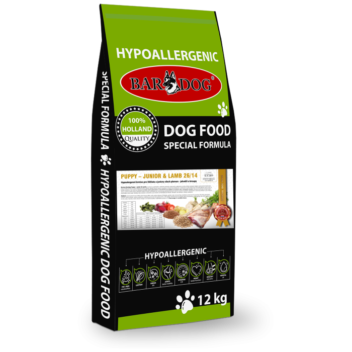 Hypoalergenní granule Bardog Hypo Puppy Junior & Lamb 26/14