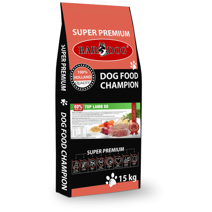 Super prémiové granule Bardog Top Lamb 60 24/08 (za studena listované)