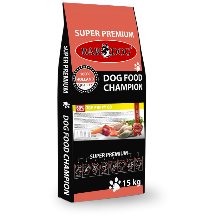 Super prémiové granule Bardog Top Puppy 60 28/15  (za studena listované)