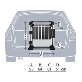 Transportní klec pro psa 93 x 65 x 81 cm